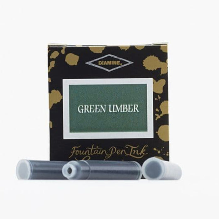 Diamine Ink Cartridges - Green Umber