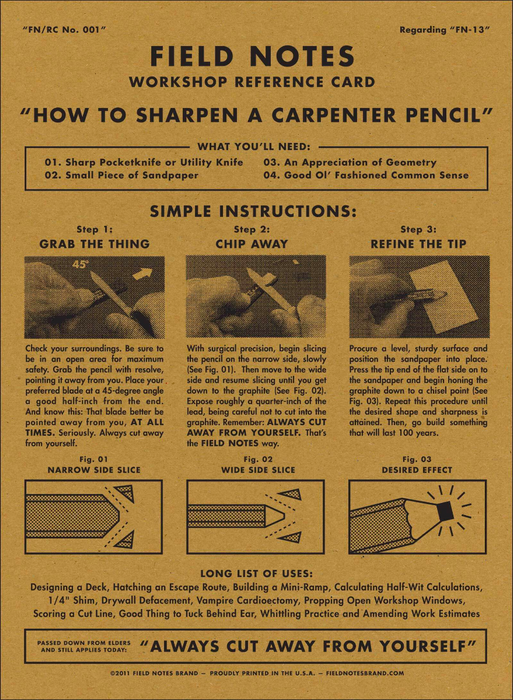Field Notes Carpenter Pencils - 3 Pack