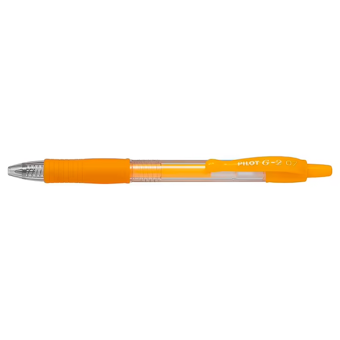 Pilot G-2 Gel Rollerball Pen - Fine 0.7mm, Neon Apricot Orange 12 Pack