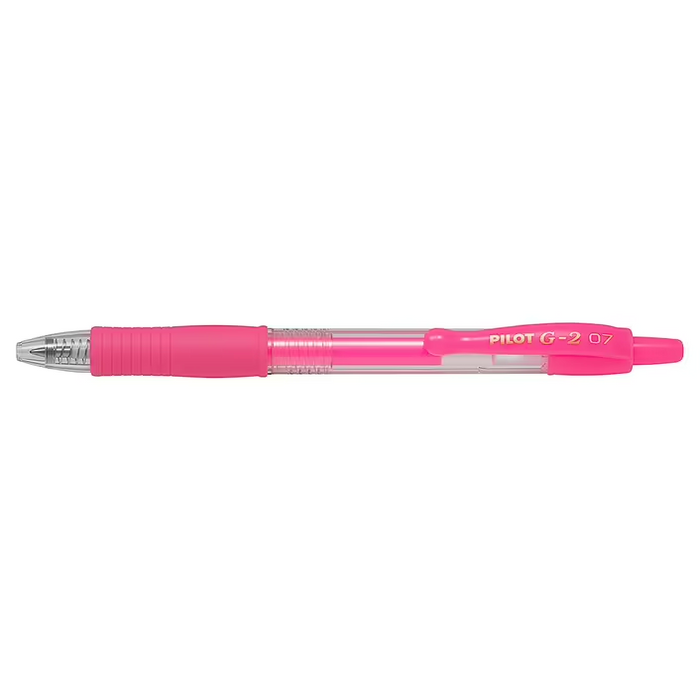 Pilot G-2 Gel Rollerball Pen - Fine 0.7mm, Neon Pink 12 Pack