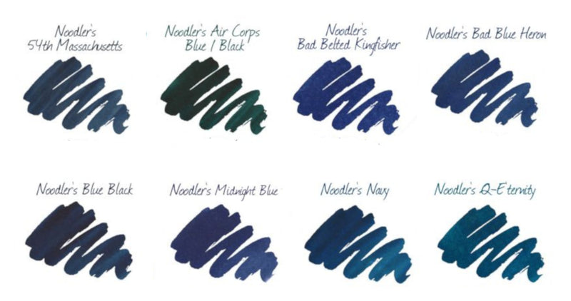 Noodler's Dark Blue Inks Sample Package (8)