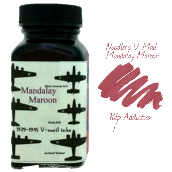 Noodler's V-Mail Mandalay Maroon Ink - 88ml