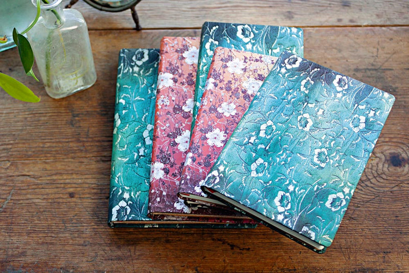 Paperblanks Katagami Florals Kuro Midi Journal - Unlined