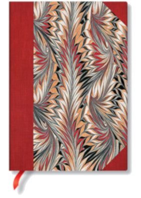 Paperblanks Cockerell Marbled Paper - Rubedo, Midi - Lined