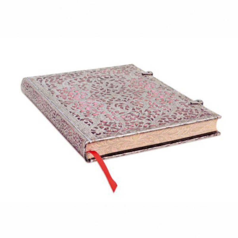 Paperblanks Silver Filigree Blush Pink Lined Journal, Ultra