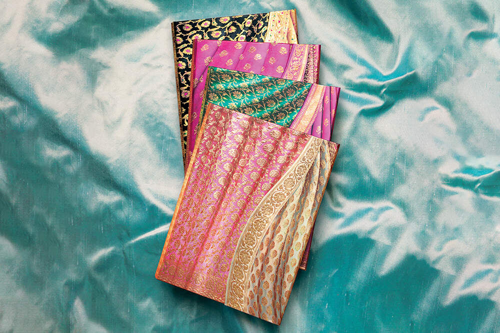 Paperblanks Varanasi Silks - Ferozi Midi Blank