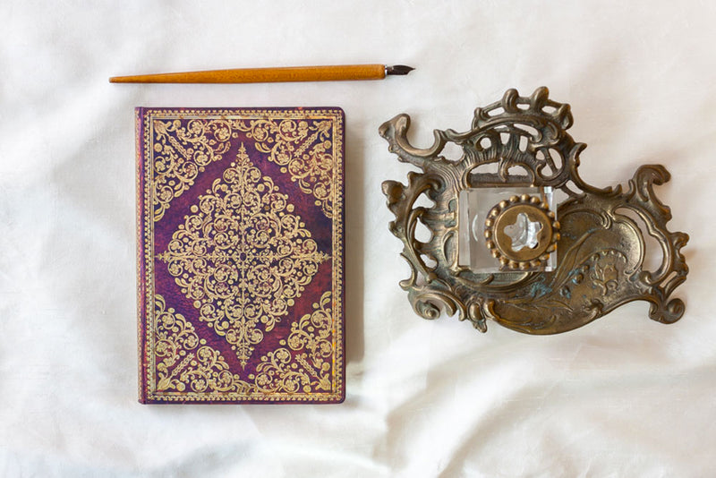 Paperblanks Diamond Rosette Viola Midi Notebook - Lined