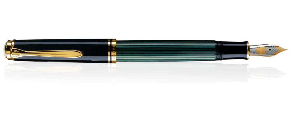 Pelikan M400 Fountain Pen - Souveran Black Green - M