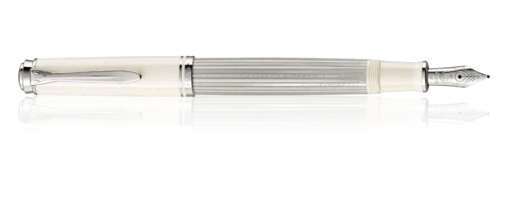 Pelikan M405 Fountain Pen - Souveran Silver White - M