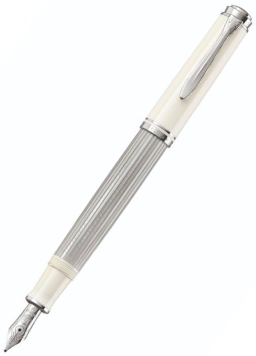 Pelikan M405 Fountain Pen - Souveran Silver White - M