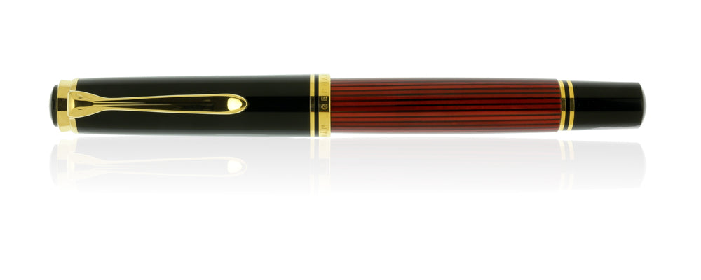 Pelikan M600 Fountain Pen - Souveran Black Red - Extra Fine