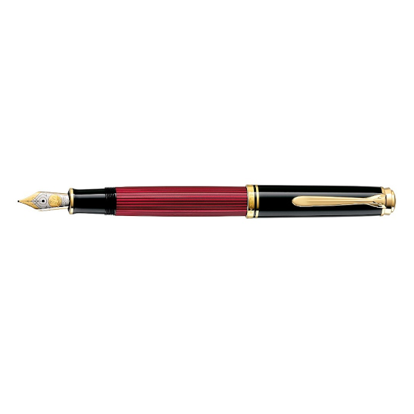 Pelikan M800 Fountain Pen - Souveran Black Red