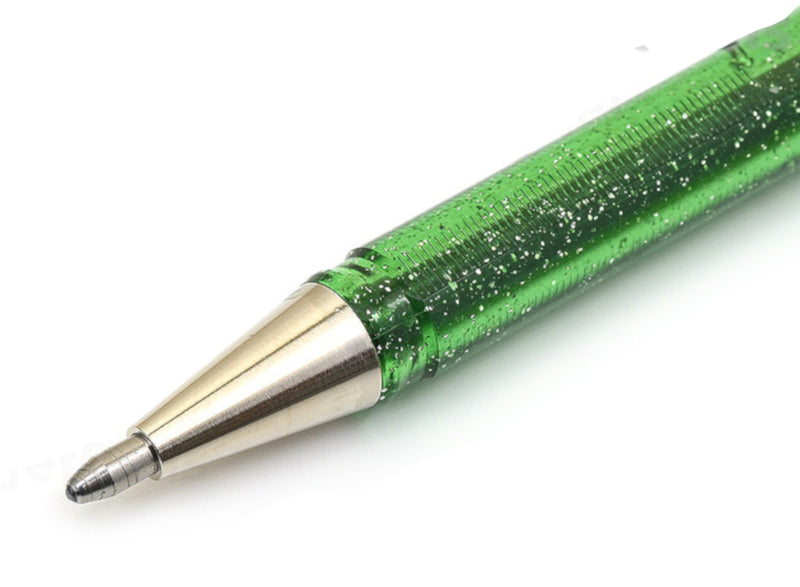 Pentel Hybrid Dual Metallic Gel Pen - Light Green and Metallic Blue & Red