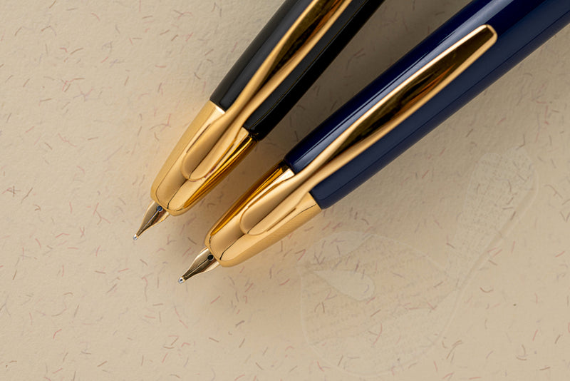 Pilot Capless (Vanishing Point) Gold Blue Fountain Pen - Medium
