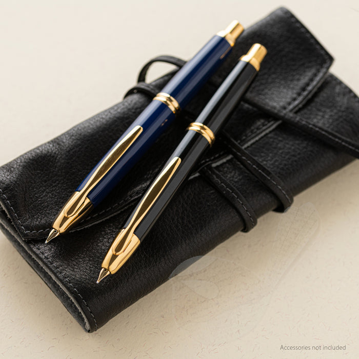 Pilot Capless (Vanishing Point) Gold Black Fountain Pen - Broad