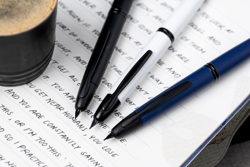 Pilot Capless (Vanishing Point) Matte Blue Fountain Pen - Stub Nib