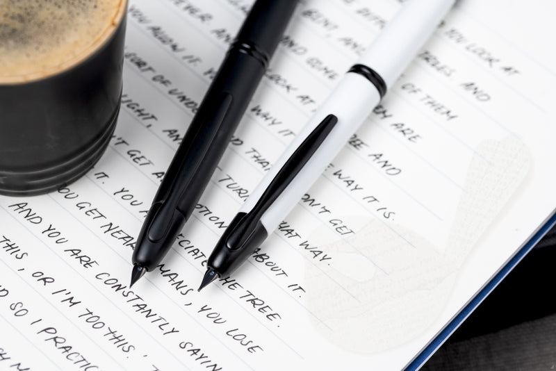 Pilot Capless (Vanishing Point) White Black Accent Fountain Pen - Medium