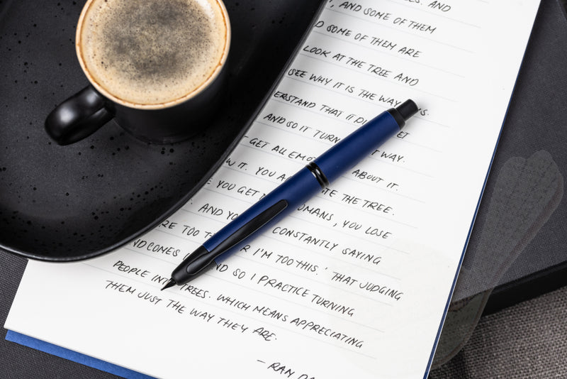 Pilot Capless (Vanishing Point) Matte Blue Fountain Pen - Medium