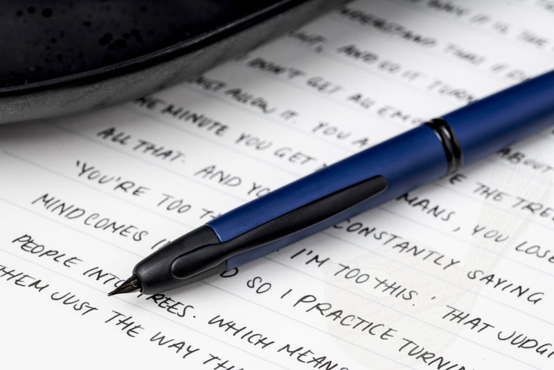 Pilot Capless (Vanishing Point) Matte Blue Fountain Pen - Stub Nib