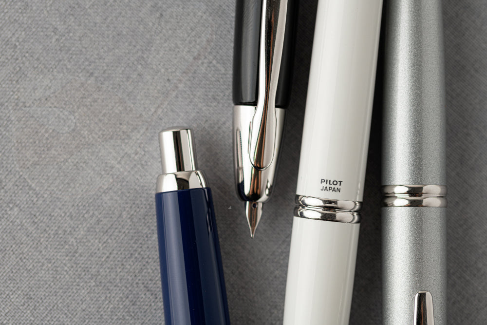 Pilot Capless (Vanishing Point) Rhodium Black Fountain Pen - Extra Fine