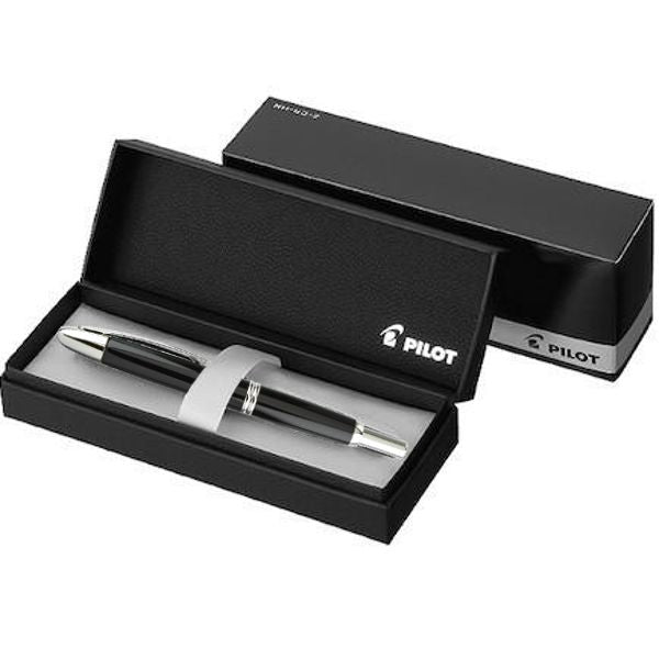 Pilot Capless (Vanishing Point) Rhodium Black Fountain Pen - Extra Fine