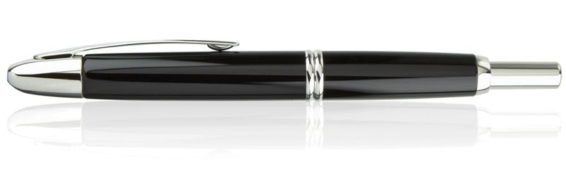 Pilot Capless (Vanishing Point) Rhodium Black Fountain Pen - Extra Fine