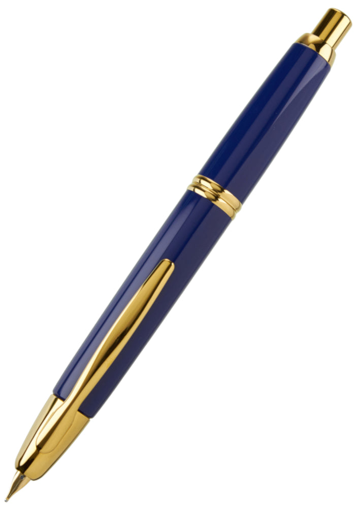 Pilot Capless (Vanishing Point) Gold Blue Fountain Pen - Medium