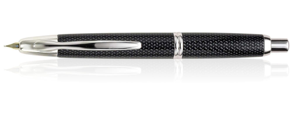 Pilot Capless (Vanishing Point) Black Carbonesque Fountain Pen - Stub