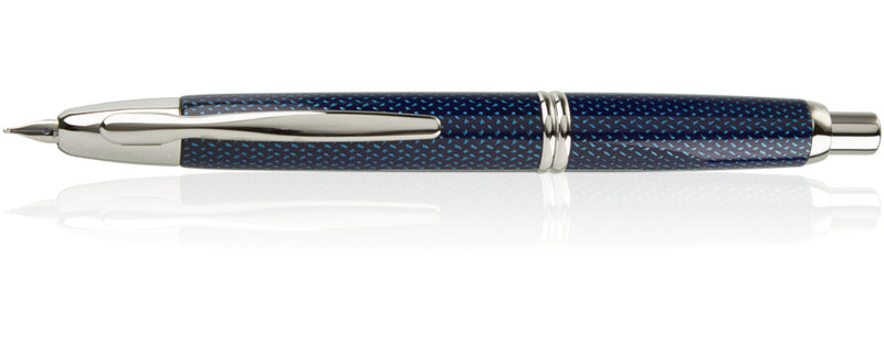 Pilot Capless (Vanishing Point) Blue Carbonesque Fountain Pen - Medium