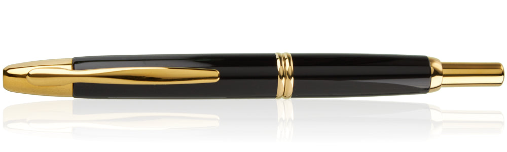 Pilot Capless (Vanishing Point) Gold Black Fountain Pen - Medium