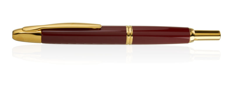 Pilot Capless (Vanishing Point) Gold Red Fountain Pen - Fine