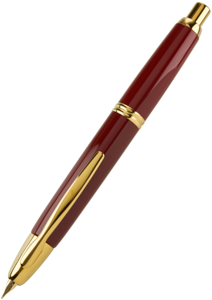 Pilot Capless (Vanishing Point) Gold Red Fountain Pen - Fine