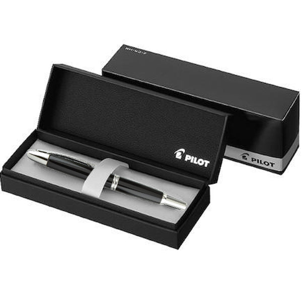 Pilot Capless (Vanishing Point) Rhodium Black Fountain Pen - Medium