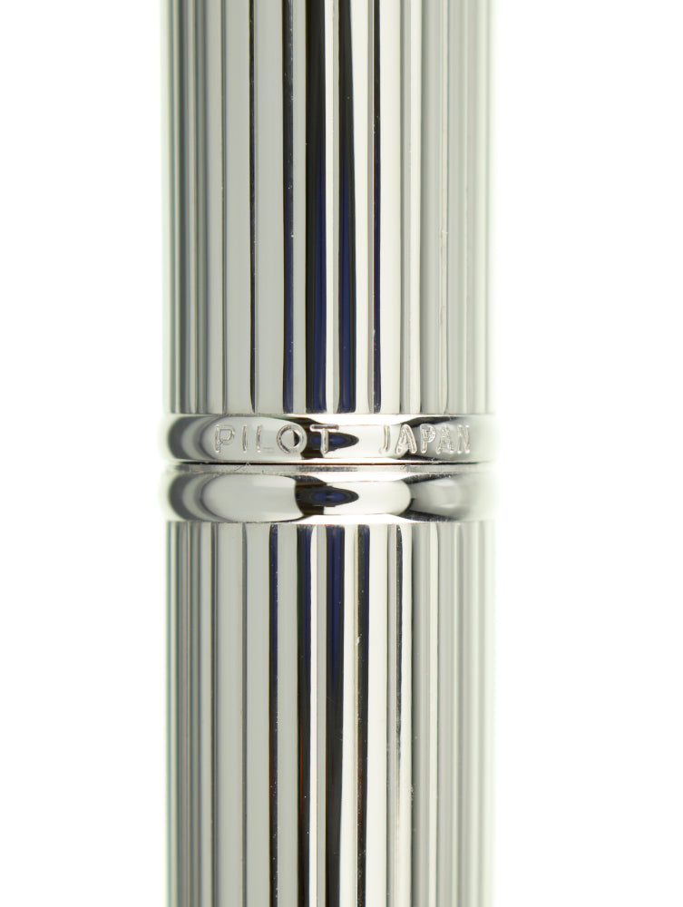 Pilot Capless (Vanishing Point) Silver Stripes Fountain Pen - Medium