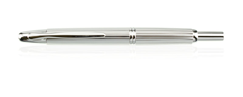 Pilot Capless (Vanishing Point) Silver Stripes Fountain Pen - Medium