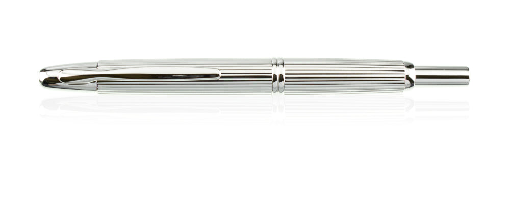 Pilot Capless (Vanishing Point) Silver Stripes Fountain Pen - Fine