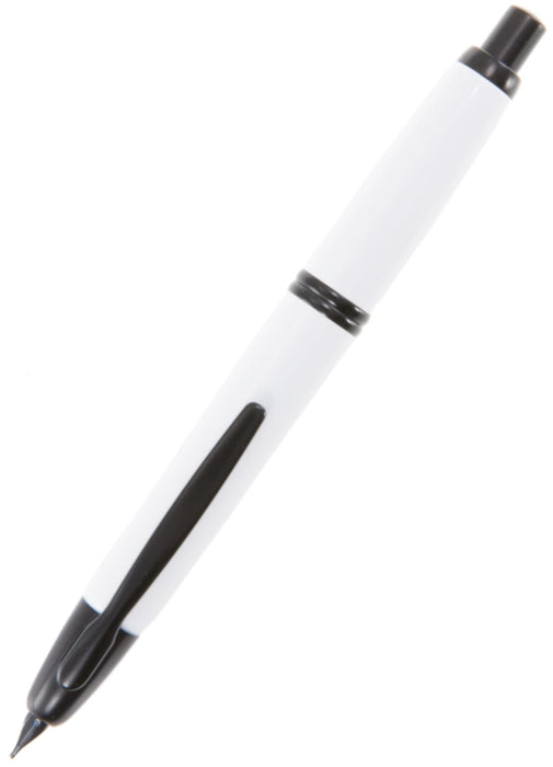 Pilot Capless (Vanishing Point) White Black Accent Fountain Pen - Medium