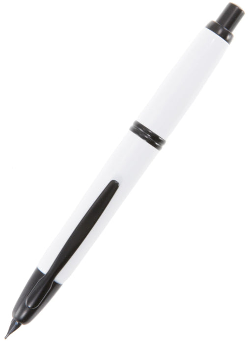 Pilot Capless (Vanishing Point) White Black Accent Fountain Pen - Fine