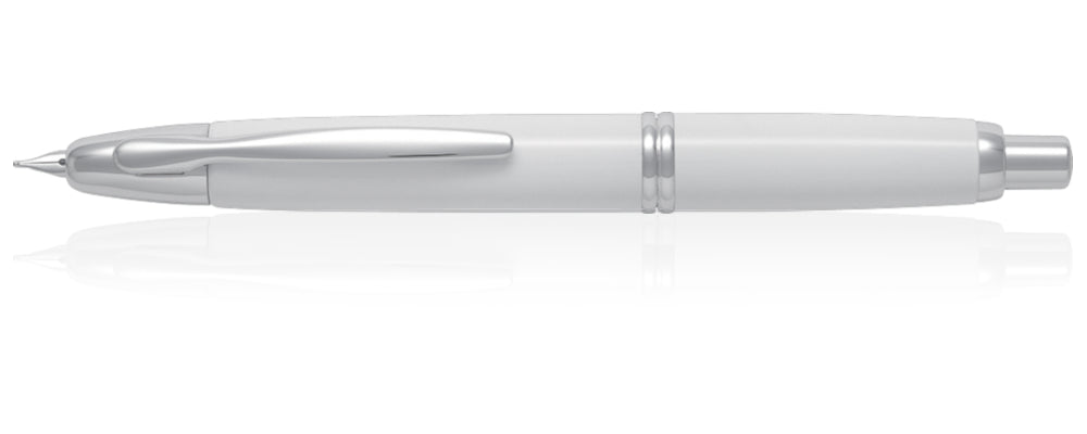 Pilot Capless (Vanishing Point) Rhodium White Fountain Pen - Fine