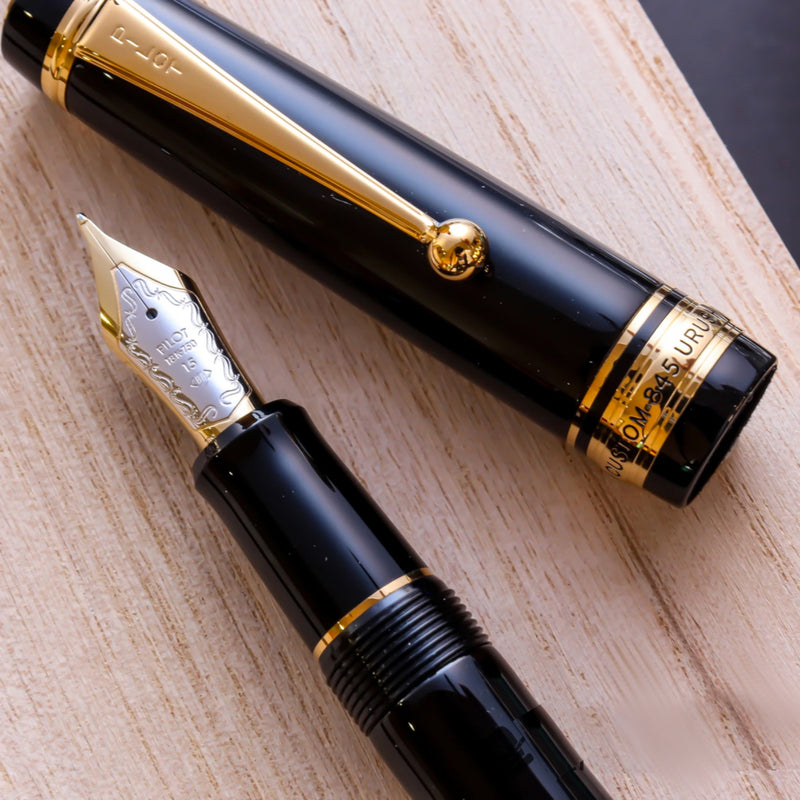 Pilot Custom 845 Urushi Fountain Pen - Black Double Broad