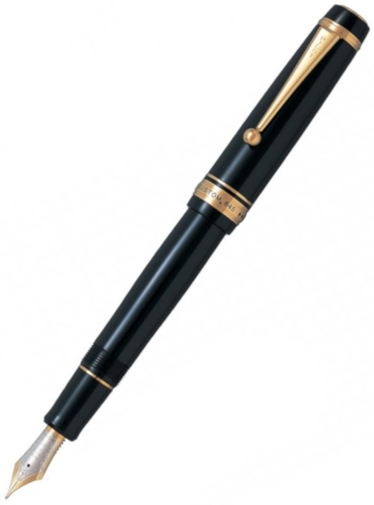 Pilot Custom 845 Urushi Fountain Pen - Black Double Broad