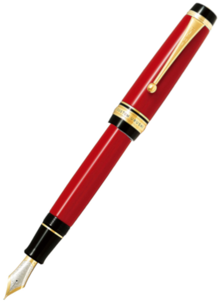 Pilot Custom 845 Urushi Fountain Pen - Vermillion Double Broad
