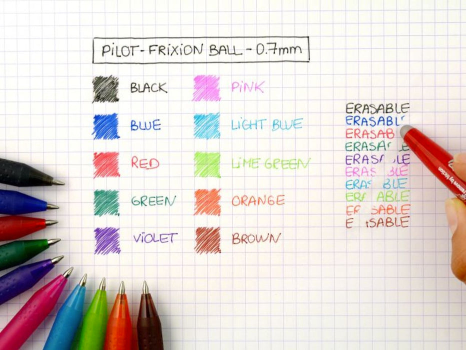 Pilot FriXion Ball Erasable Rollerball Pen - 0.7mm Blue, 6 Pack
