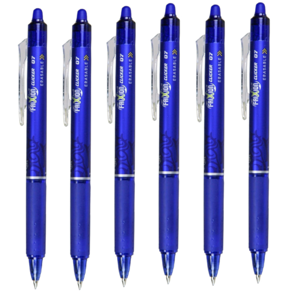 Pilot FriXion Clicker Ballpoint Pen Blue, Pack — Pulp