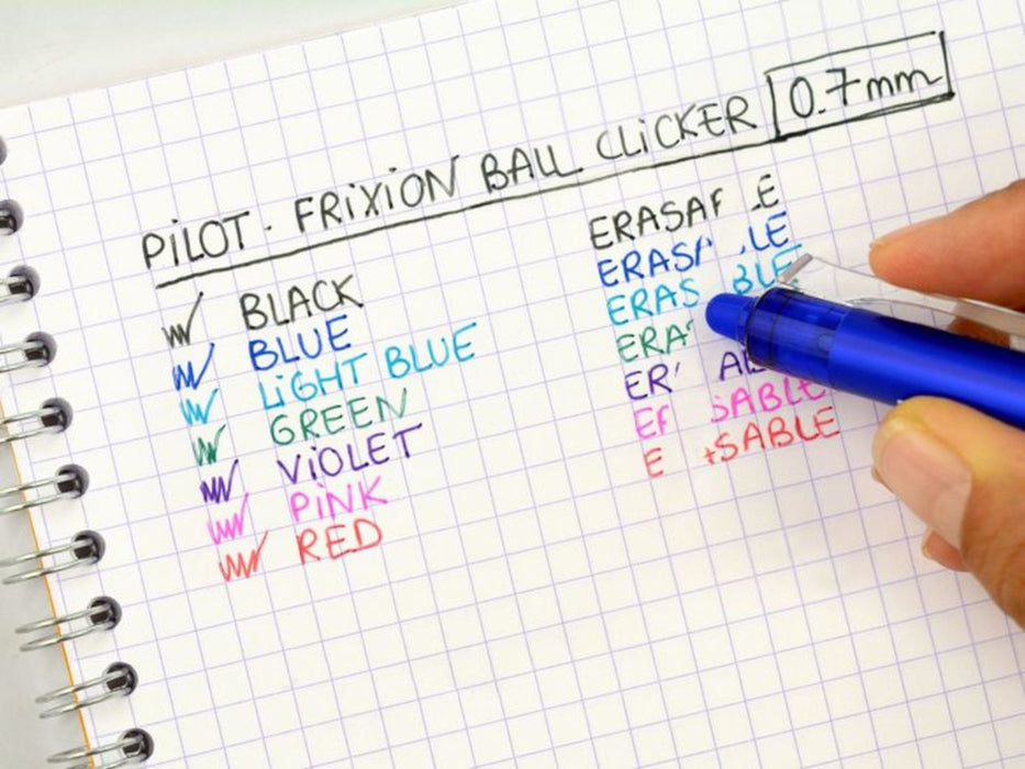 Pilot FriXion Clicker Ballpoint Pen - 0.7mm Blue