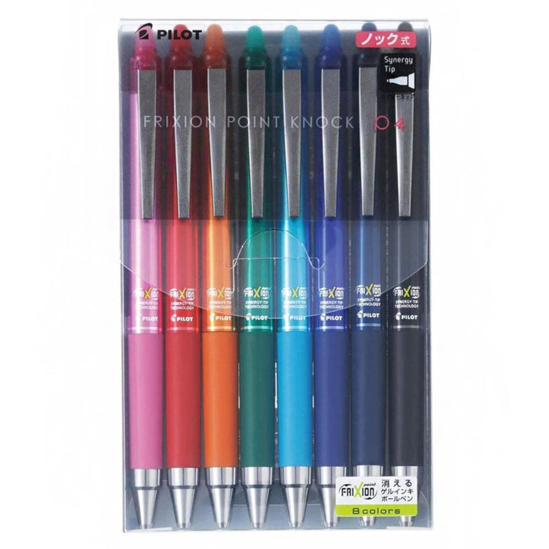Pilot FriXion Point Knock Gel Pen - 8pc Set