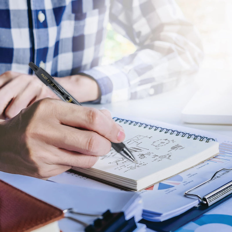 Pilot G-2 Gel Rollerball Pen - Ultra Fine 0.38mm, Black 12 Pack