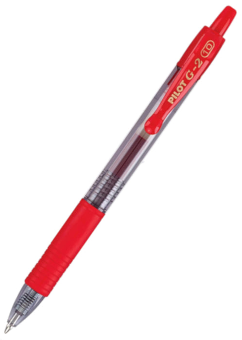Pilot G-2 Gel Rollerball Pen - Broad 1.0mm Red