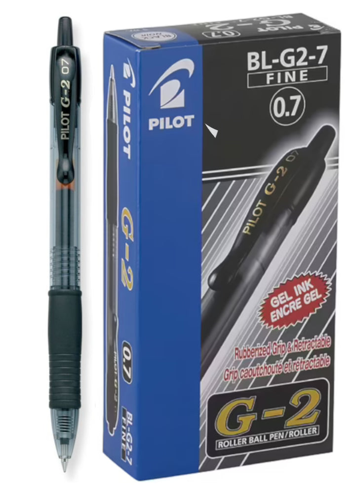 Pilot G-2 Gel Rollerball Pen - Black Fine 0.7mm, 12 Pack — Pulp