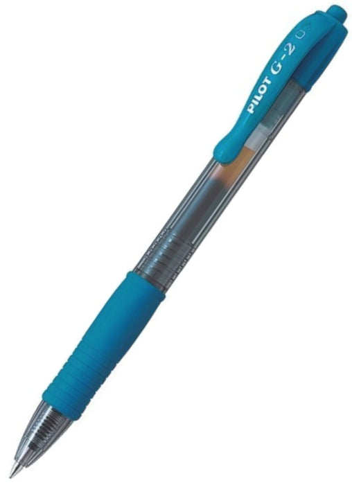 Pilot G-2 Gel Rollerball Pen - Fine 0.7mm, Light Blue 12 Pack